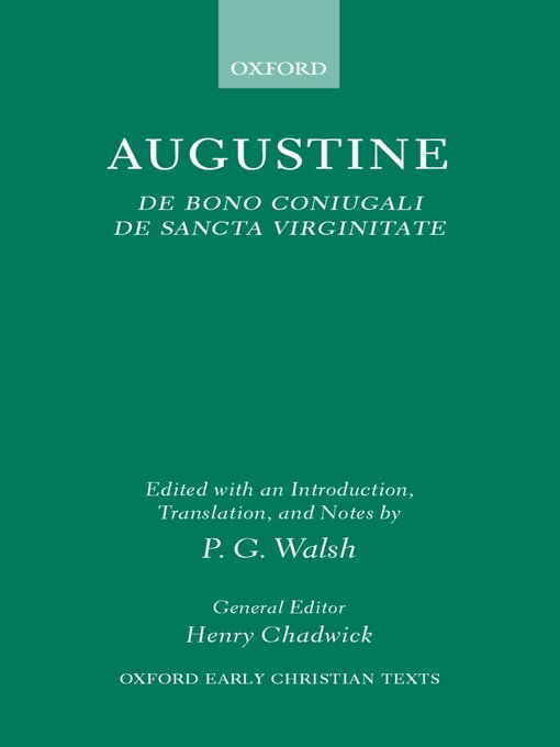 Cover image for De Bono Coniugali and De Sancta Virginitate